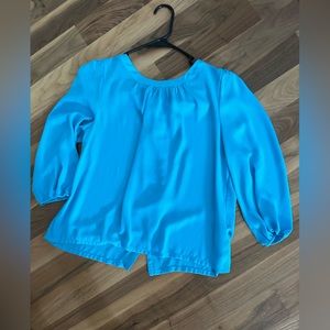 Sky blue flowy blouse. Size M